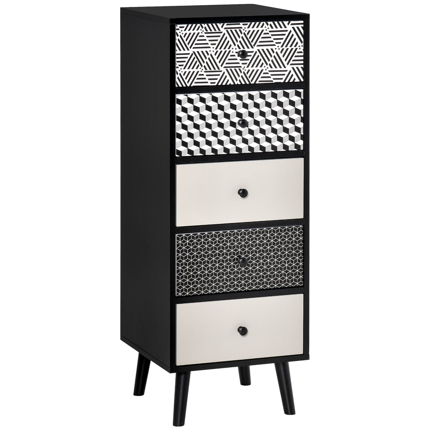 Chest of Drawers, 5 Drawer Dresser, Vertical Storage Organizer Unit for Bedroom, Living Room-0