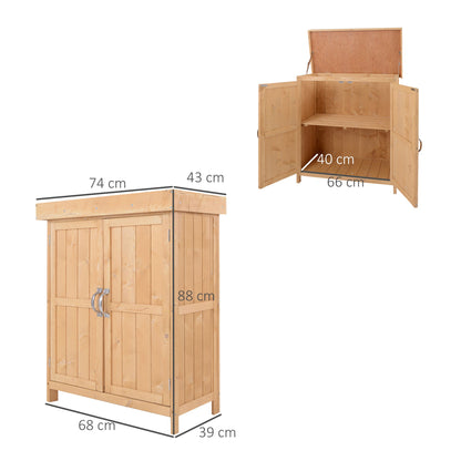 Outdoor Garden Storage Shed, Cedarwood-Burlywood Colour-2