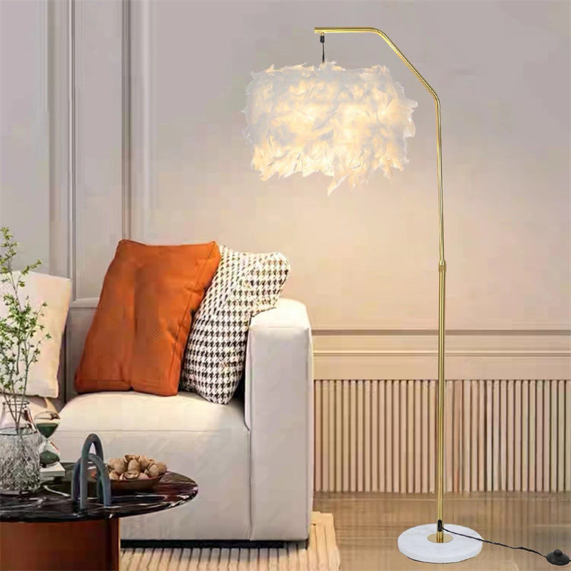 Creative Marble Feather Floor Lamp