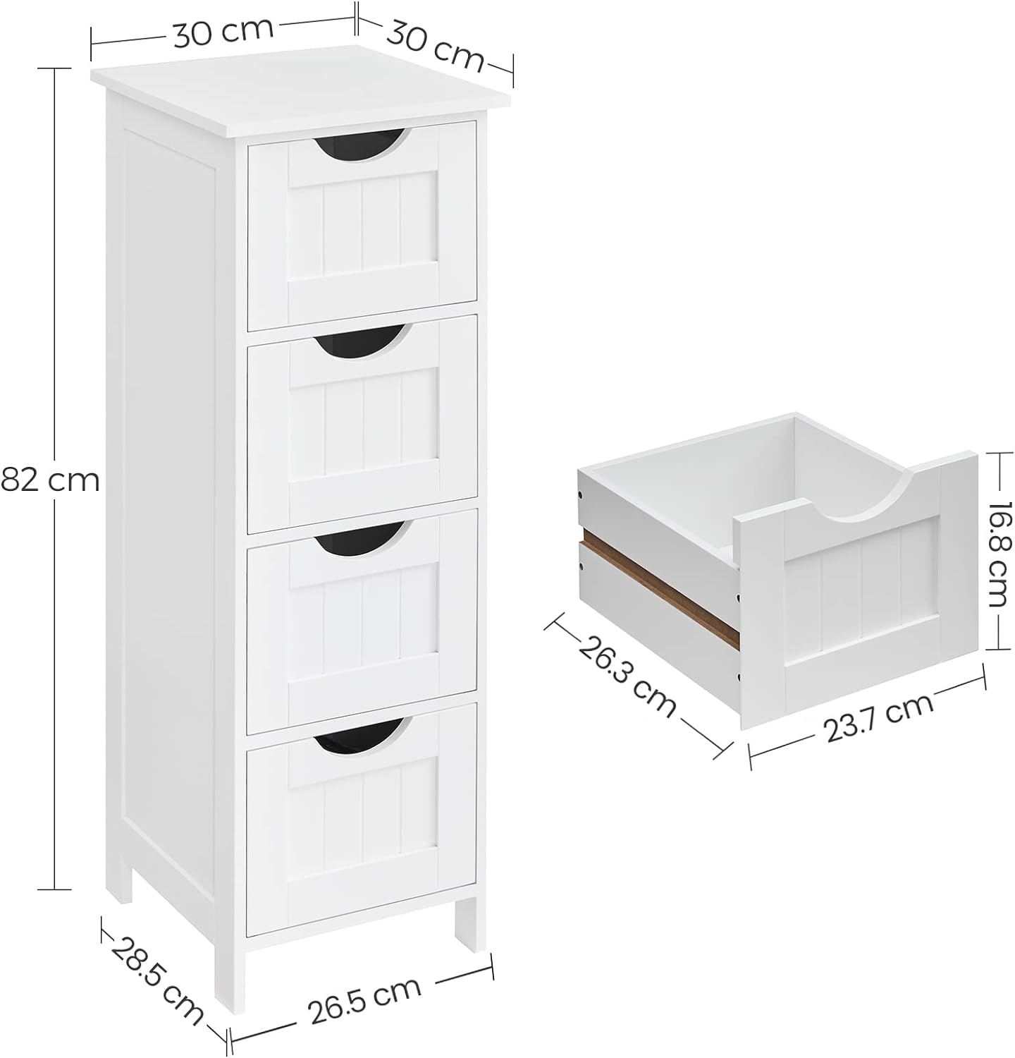 VASAGLE Bathroom Floor Storage Cabinet - Elite Casa Furniture