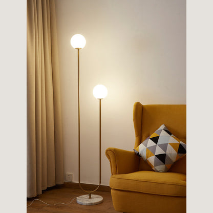 Indoor Glass Marble Floor Lamp