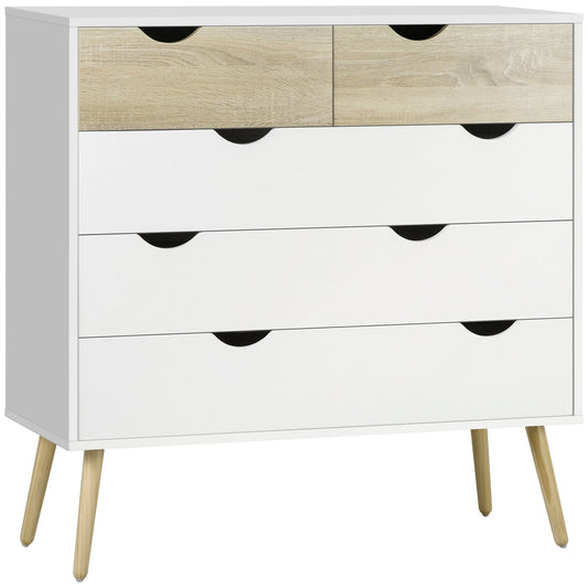 Chest of Drawers, 5 Drawer Dresser, Storage Organizer Side Cabinet for Bedroom, Living Room-0
