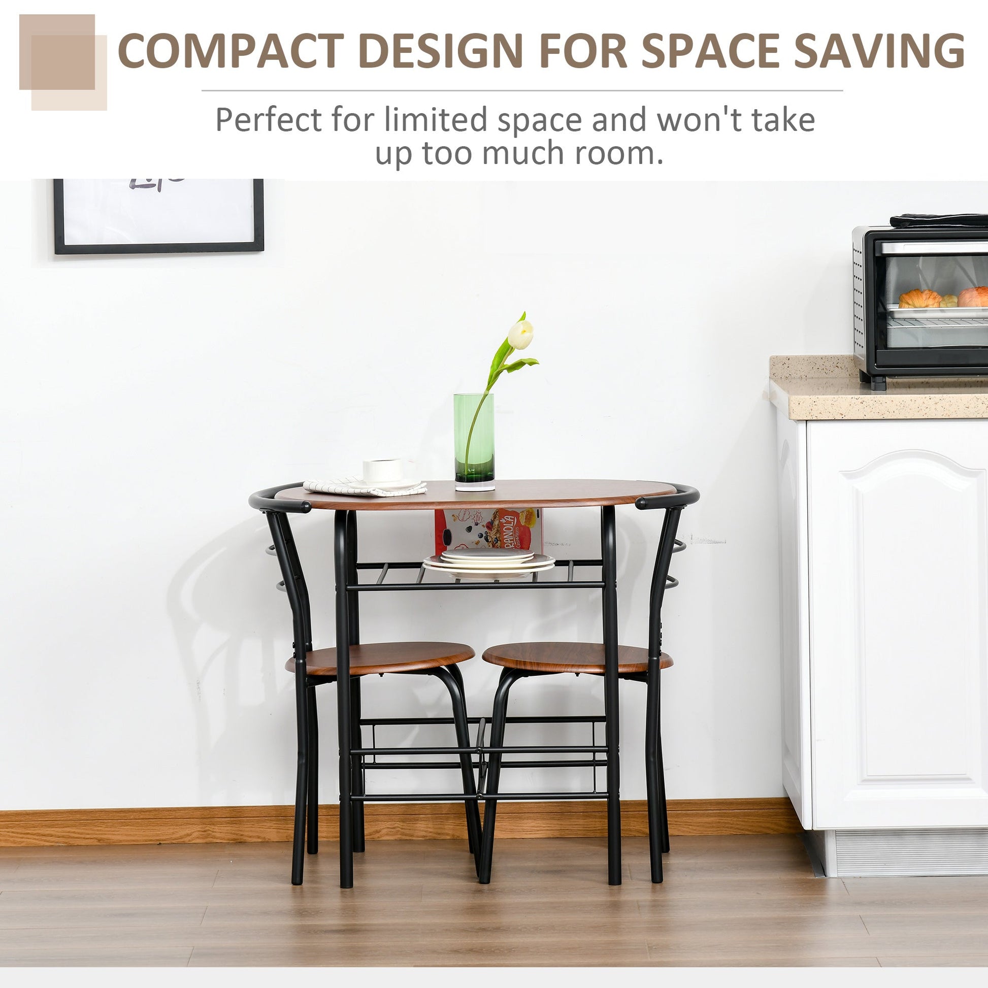MDF 2 Person Dining Table Set 2-Seater Bar Stool and Table Set-4