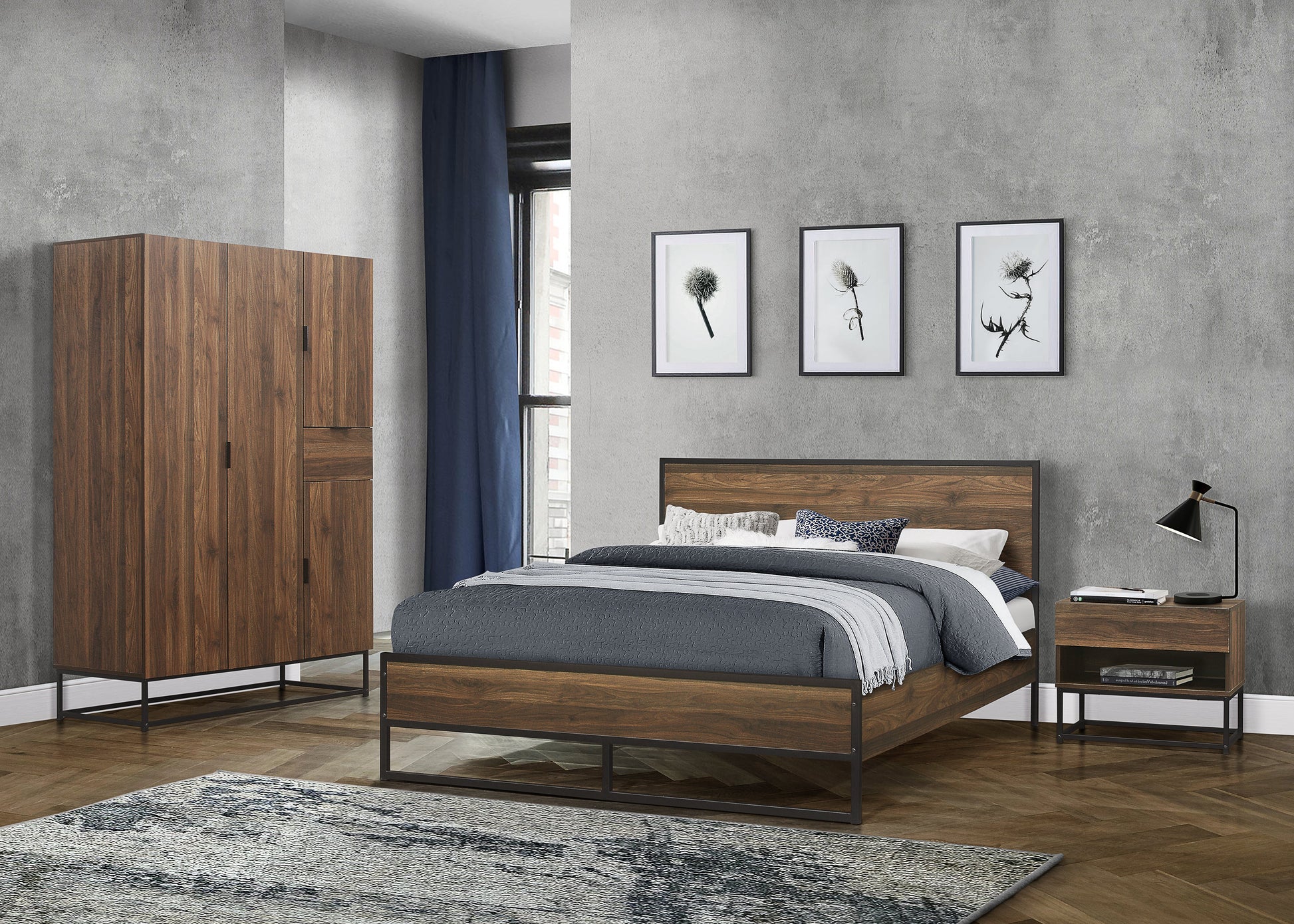 Houston 1 Drawer Bedside-2