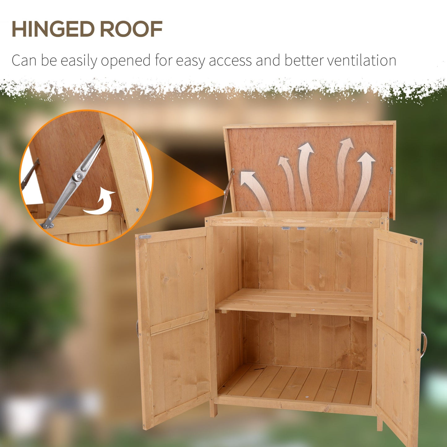 Outdoor Garden Storage Shed, Cedarwood-Burlywood Colour-4