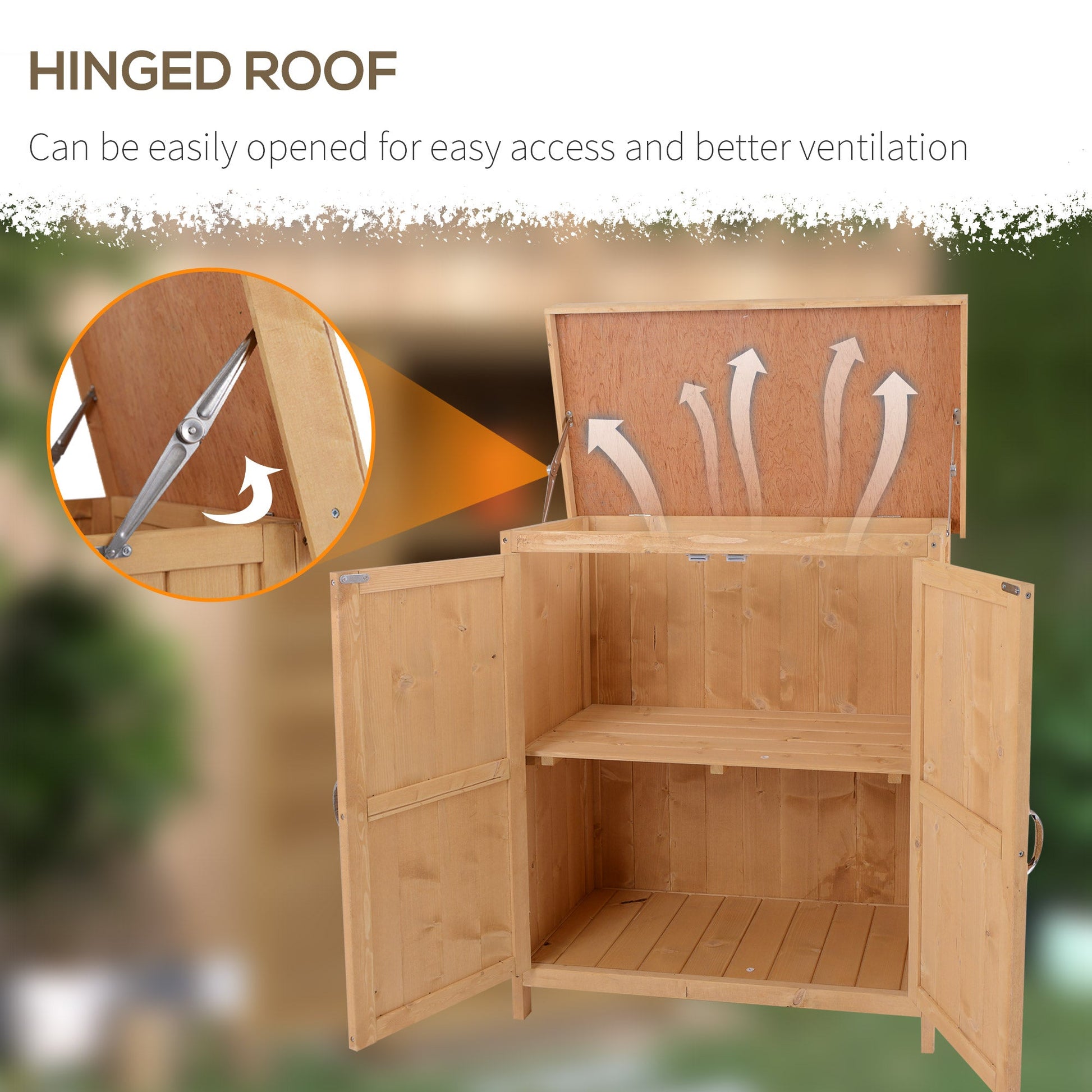Outdoor Garden Storage Shed, Cedarwood-Burlywood Colour-4