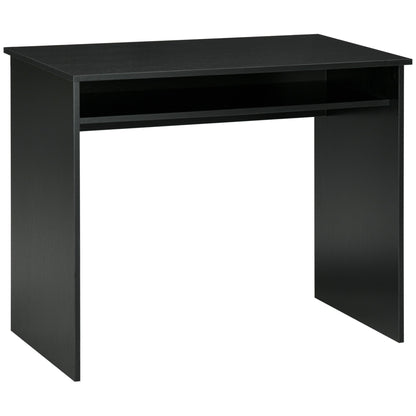Computer Writing Desk with Storage Compartment Workstation Learning Center for Home Office 90W x 50D(cm) - Black-0