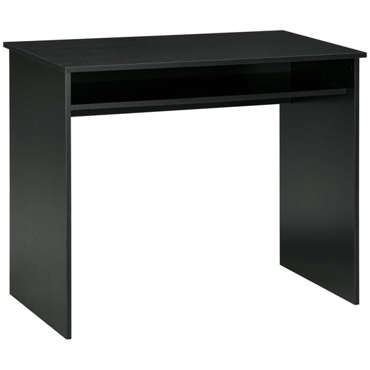 Computer Writing Desk with Storage Compartment Workstation Learning Center for Home Office 90W x 50D(cm) - Black-0