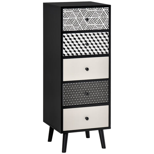 Chest of Drawers, 5 Drawer Dresser, Vertical Storage Organizer Unit for Bedroom, Living Room-0