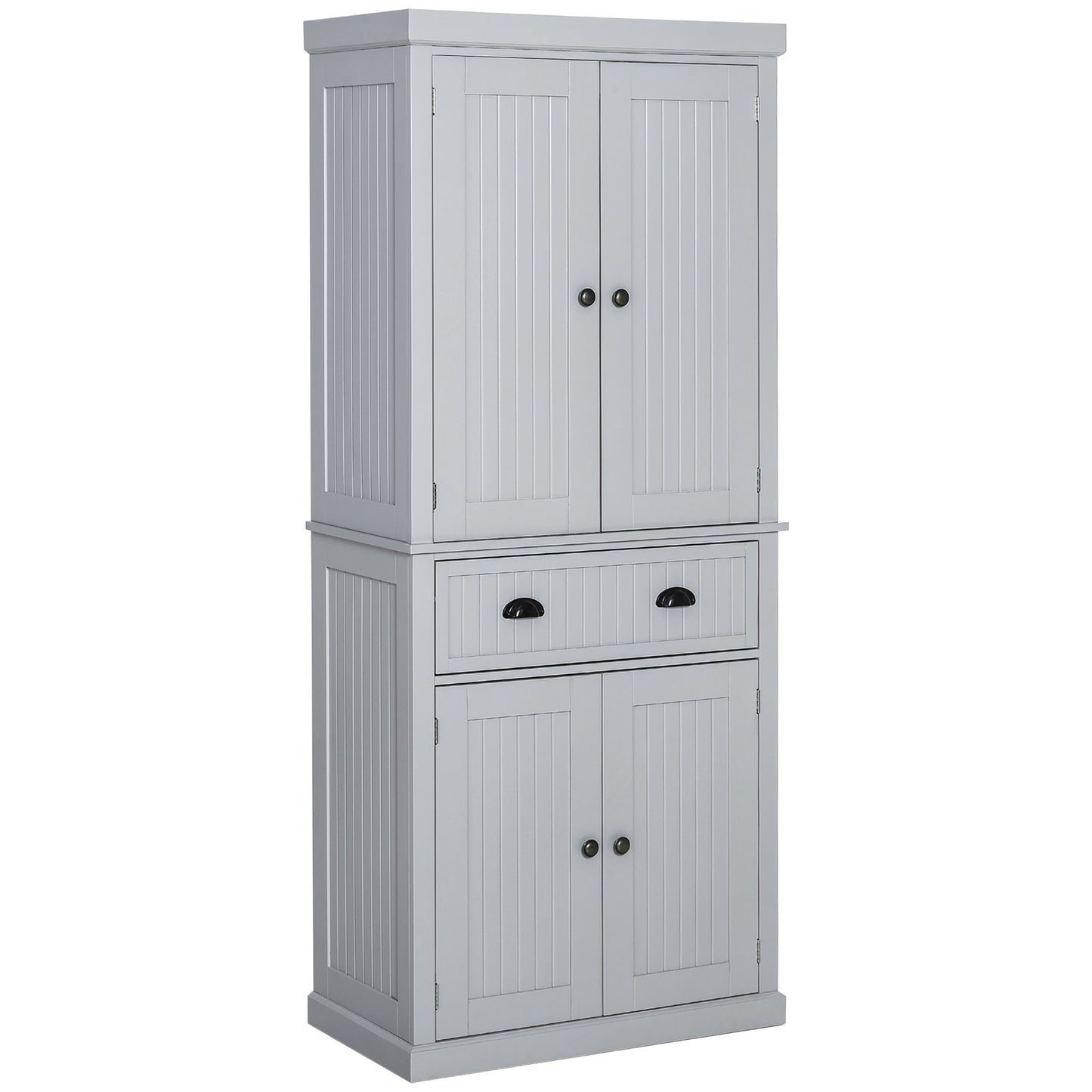 Freestanding Multi-Storage Kitchen Cabinet - Grey-0