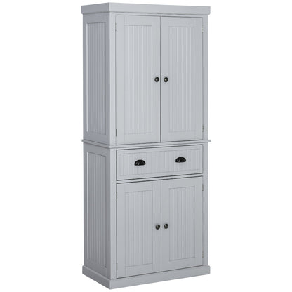 Freestanding Multi-Storage Kitchen Cabinet - Grey-0