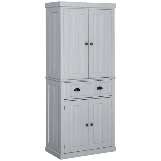 Freestanding Multi-Storage Kitchen Cabinet - Grey-0