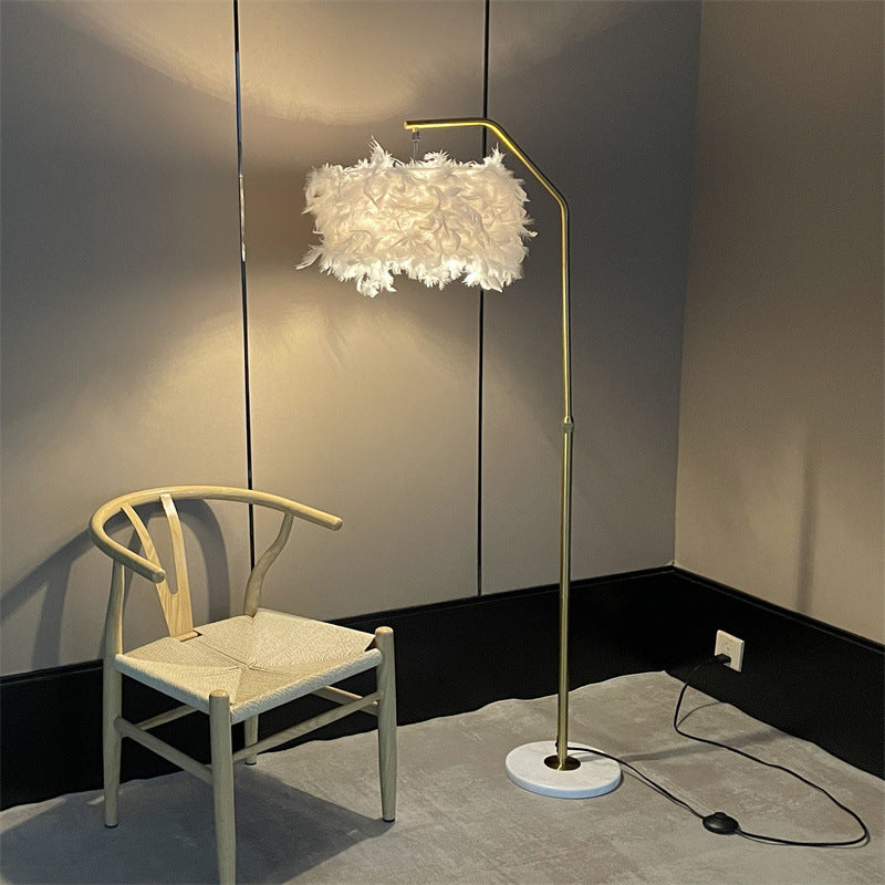 Creative Marble Feather Floor Lamp