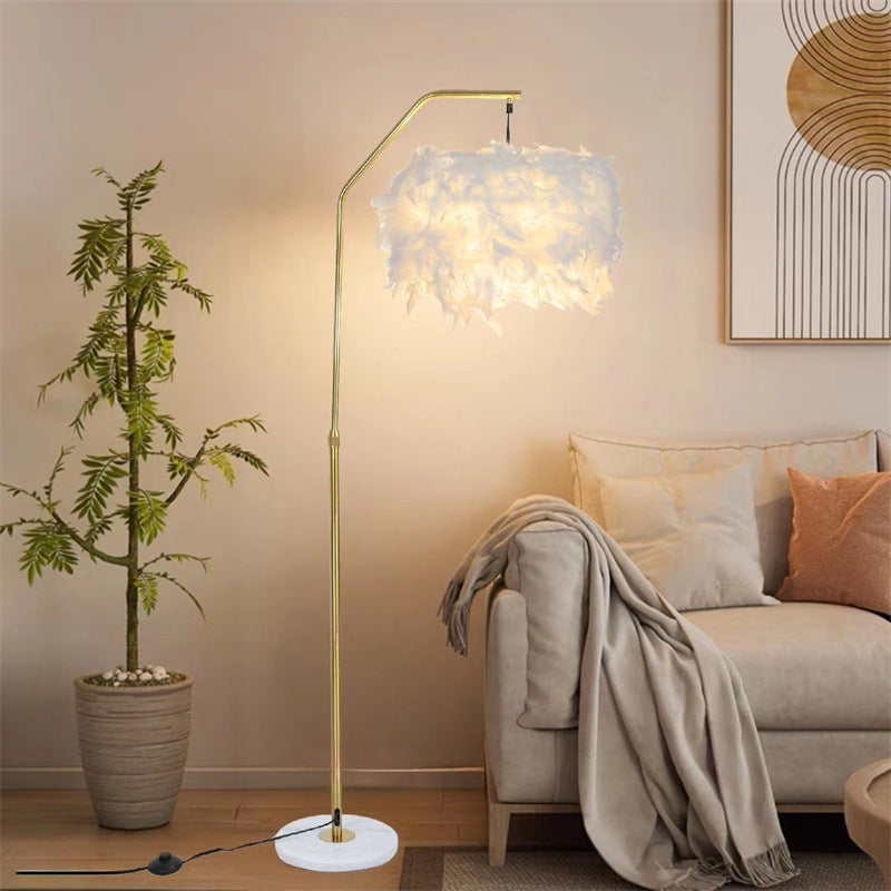 Creative Marble Feather Floor Lamp