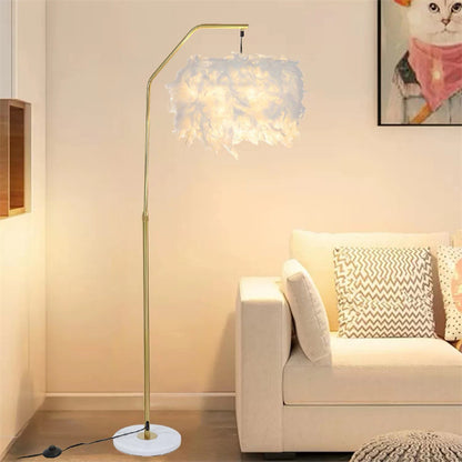 Creative Marble Feather Floor Lamp