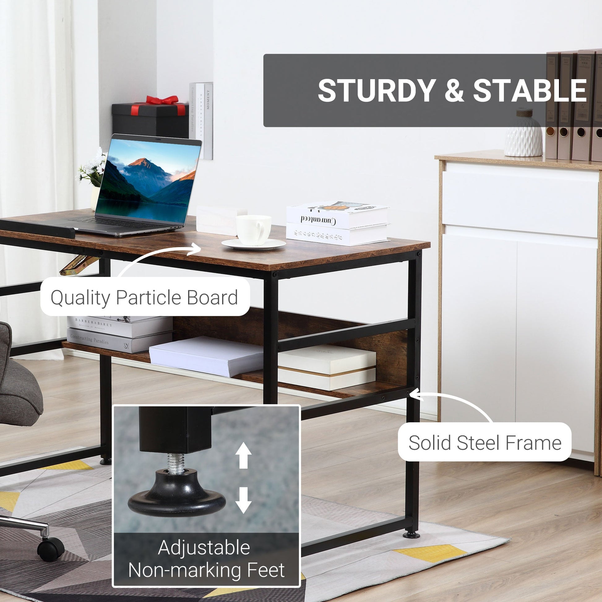 Adjustable Drafting Table Art Desk Drawing Table, Craft Desk Workstation for Painting, Multifunctional Writing Desk w/ 15-Level Tabletop-4