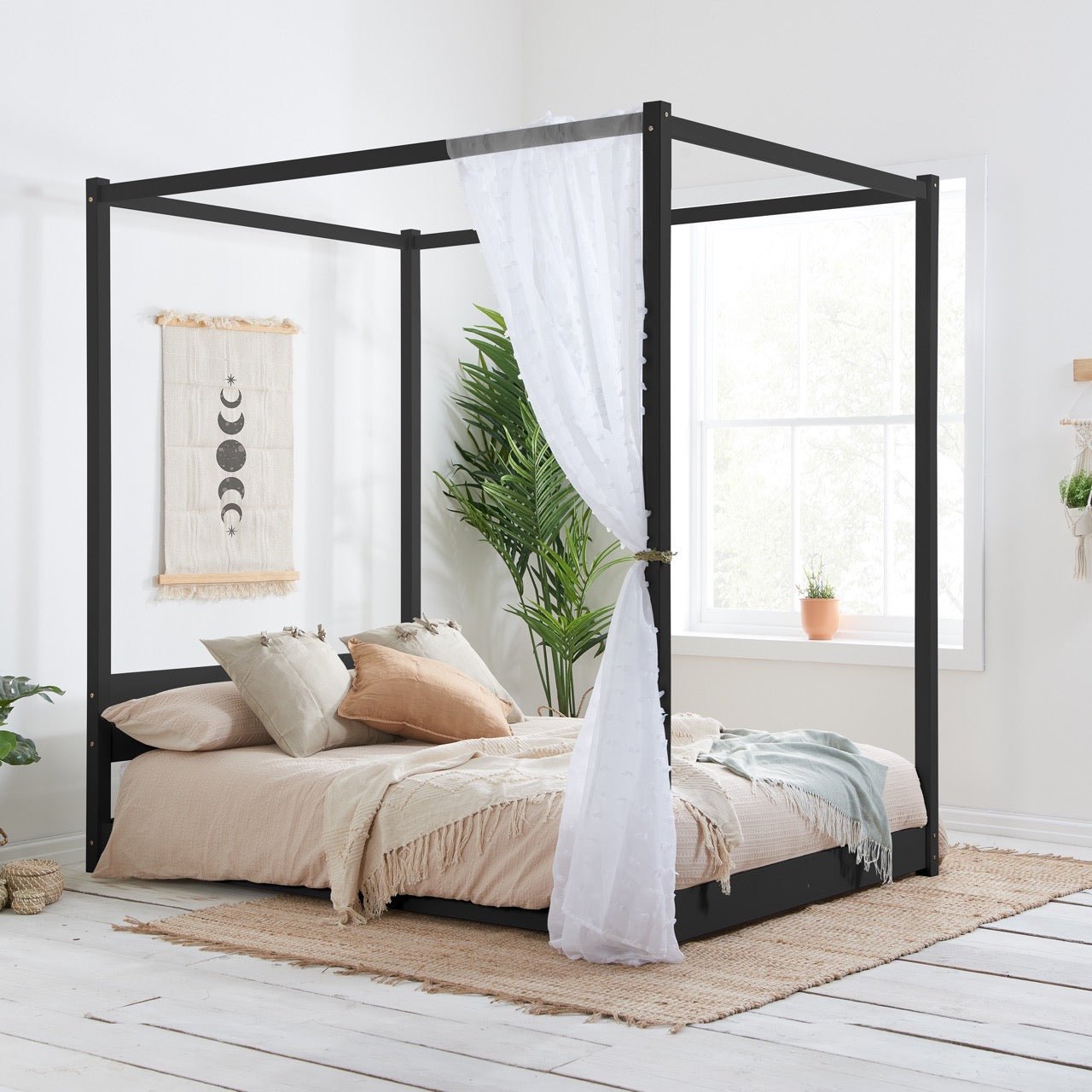 Darwin Four Poster King Bed Black-0