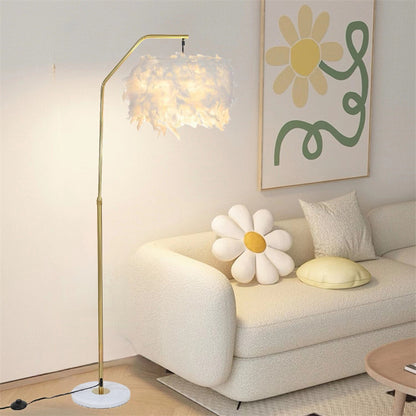 Creative Marble Feather Floor Lamp