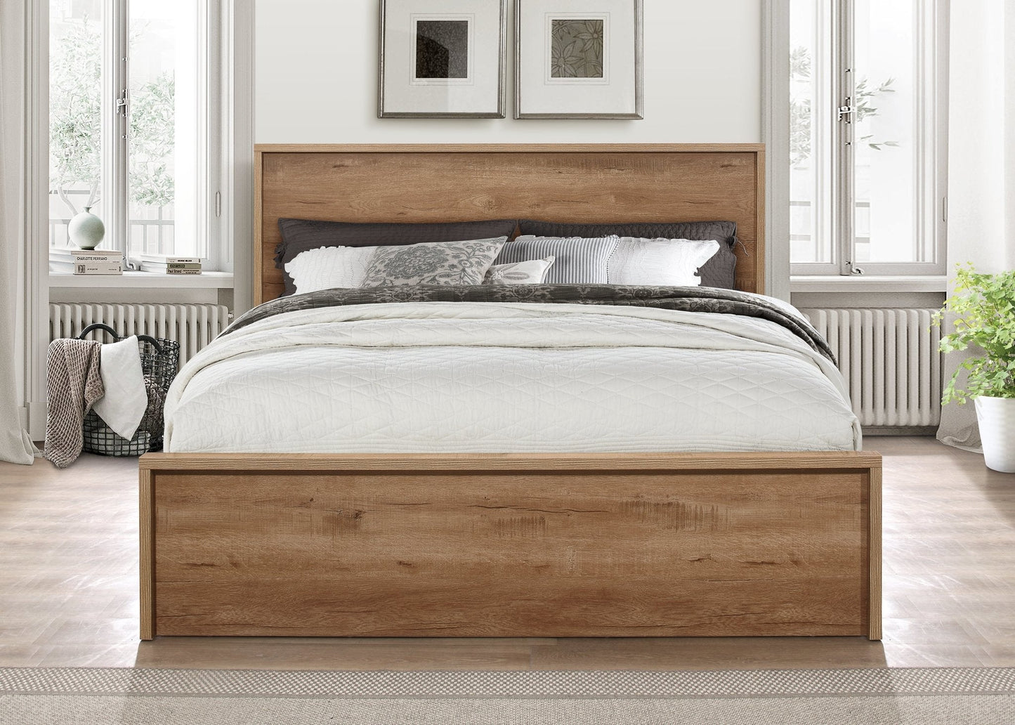 Stockwell Small Double Bed Rustic Oak-3