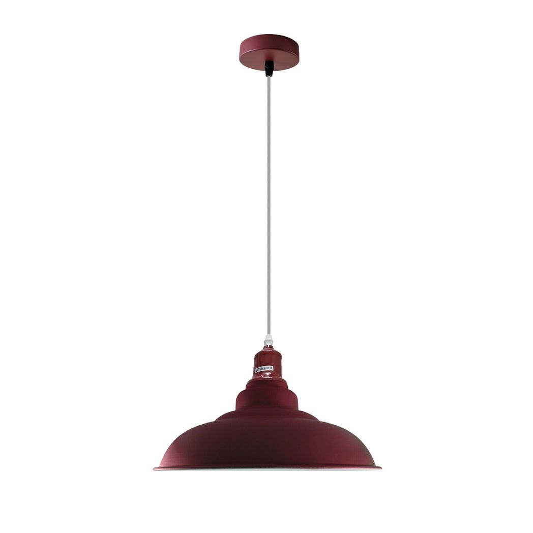 Modern Bowl Burgundy Hanging Pendant Ceiling Lamp Lighting UK E27 Pendant Light-0