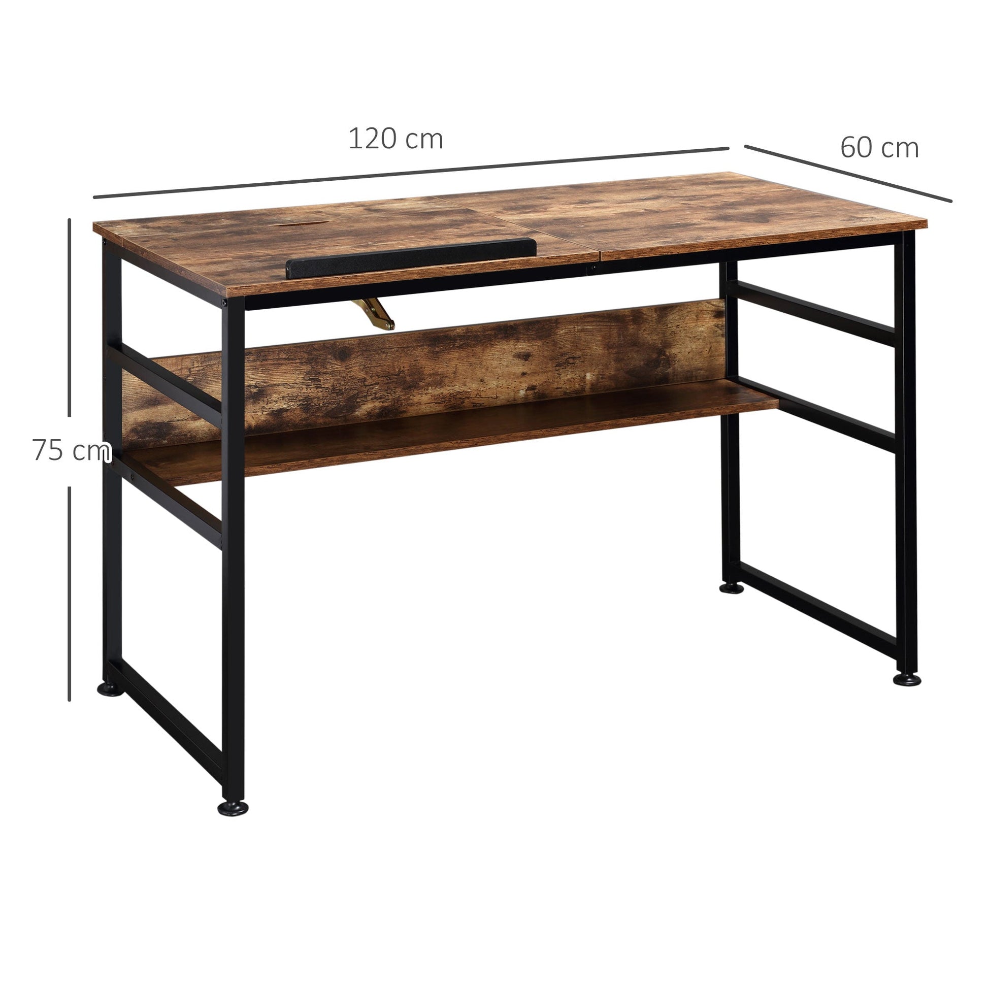 Adjustable Drafting Table Art Desk Drawing Table, Craft Desk Workstation for Painting, Multifunctional Writing Desk w/ 15-Level Tabletop-2