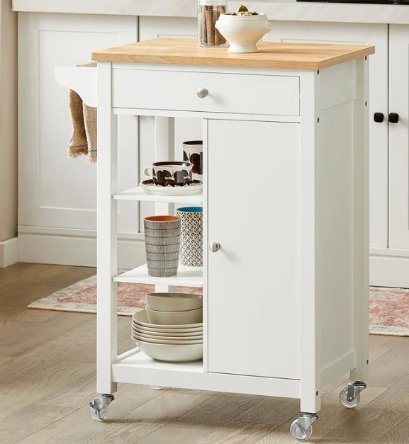 Kempton Wood Kitchen Trolley - Elite Casa Furniture