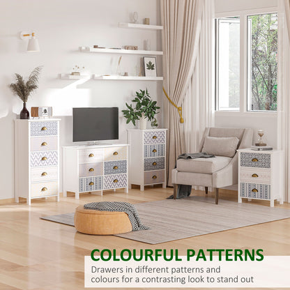 Chest of Drawers, 5-Drawer Tallboy Dresser with Metal Handles, Storage Cabinet Unit for Living Room, Bedroom-3